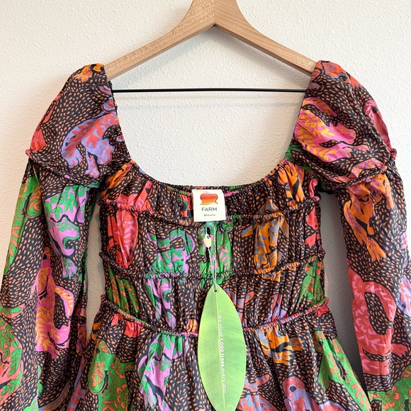 NWT Farm Rio Wild Leopards Dress XS - Picture 6 of 9